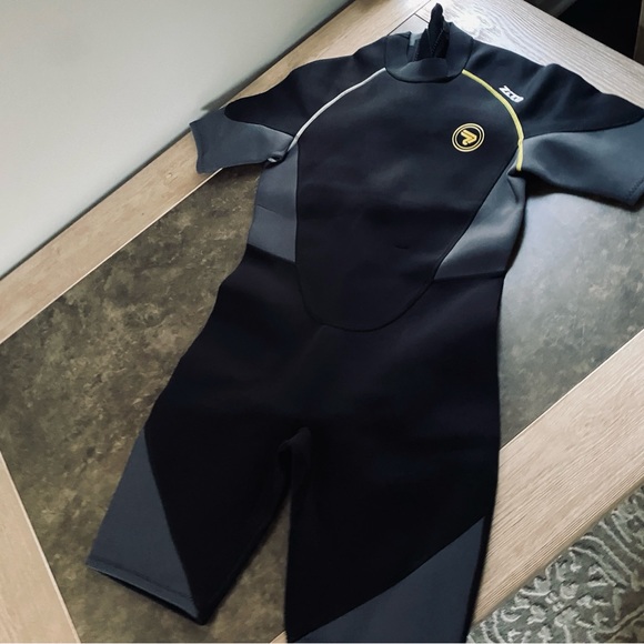 Men's Wetsuits 1.5/3mm Premium Neoprene BackZip Shorty Dive Skin Spearfishing - Picture 8 of 12